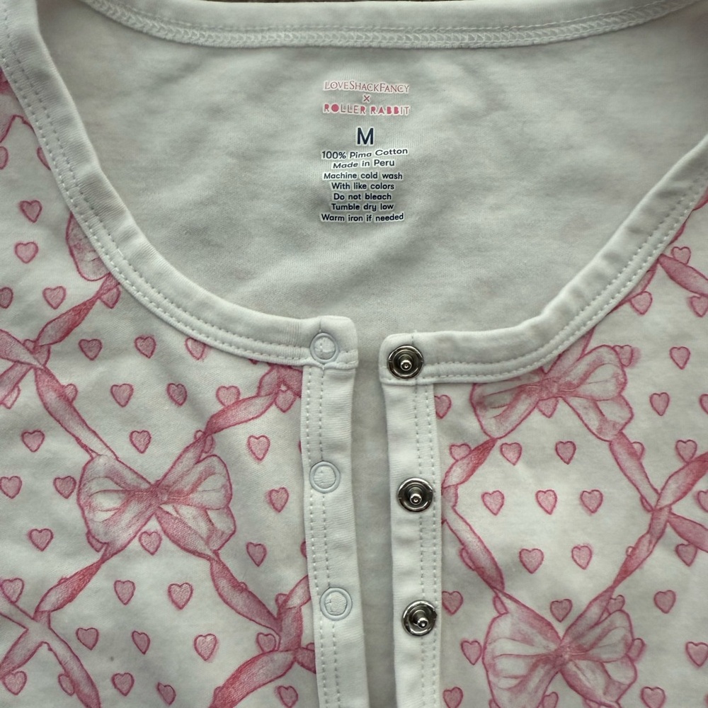 Roller Rabbit x LoveShackFancy Collab Baby Bow Hearts - Picture 2 of 3
